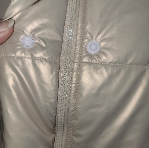 Fabletics Oversized Puffer Vest Size S Natural Blush/Bronzed Brown - Picture 8 of 10